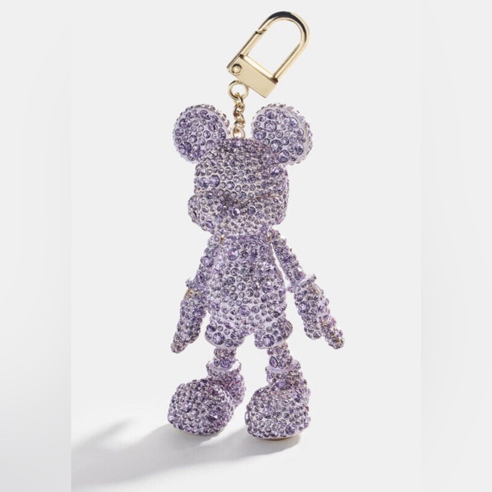 Mickey purple hue gem detail bag charm